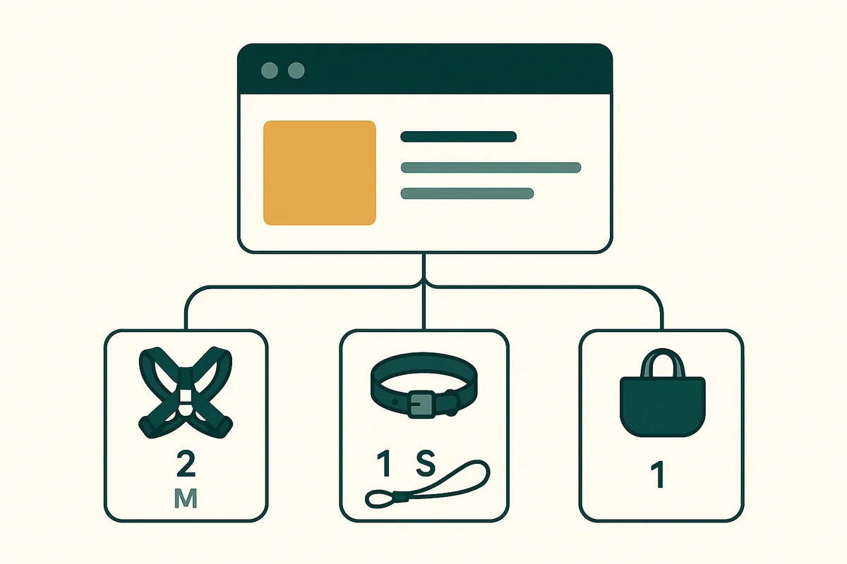 Canopy bundle engine interface showing how to create product bundles with component stock tracking