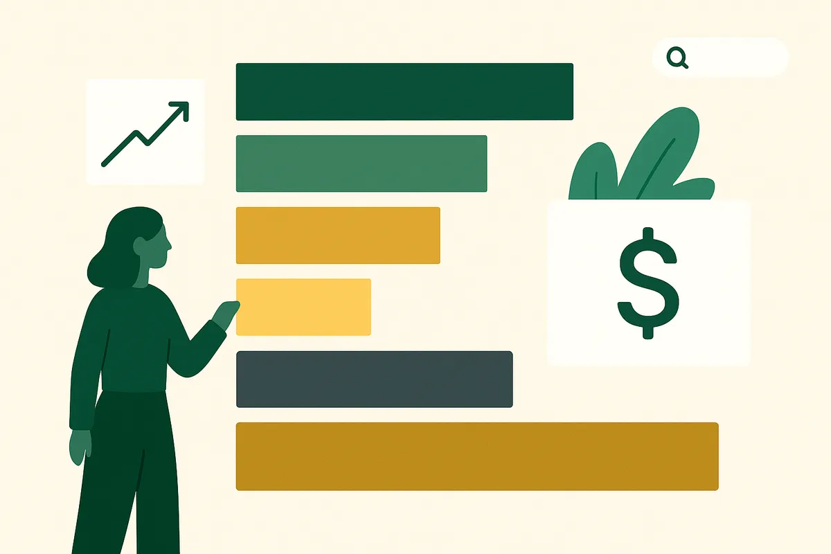 Visual formula showing landed cost calculation with each component labelled and example percentages