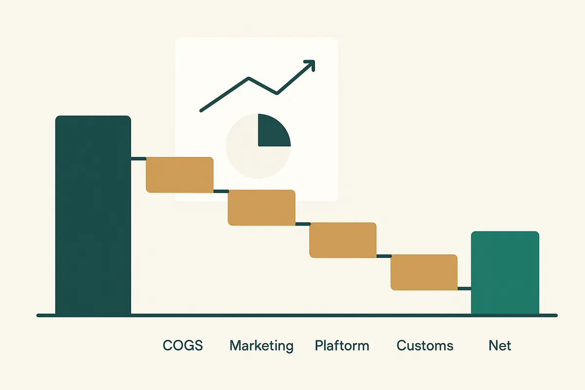 Cash flow diagram showing how inventory investment scales during ecommerce growth